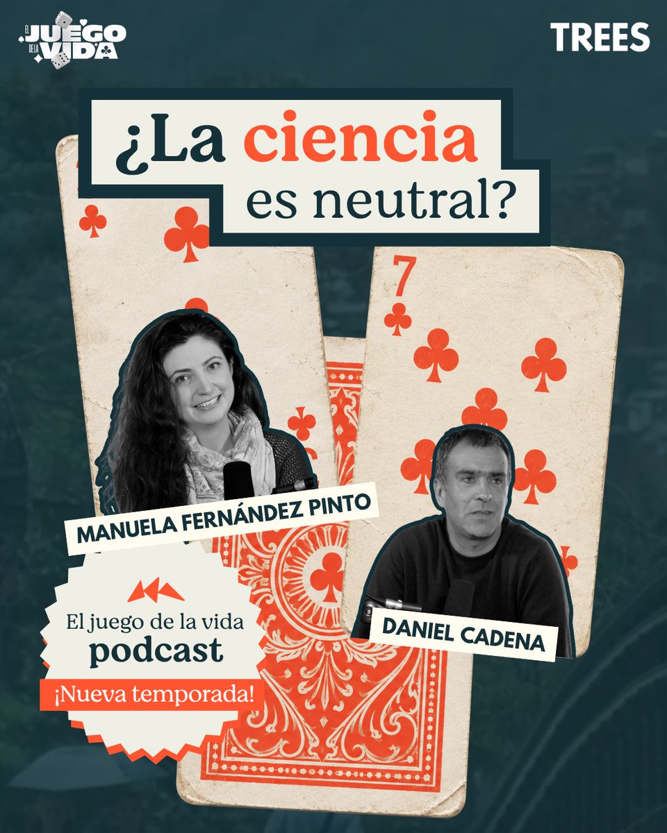 treesuniandes's tweet photo. ¡El podcast El juego de la Vida llega con nueva temporada! 🎙️ Este episodio explora la relación entre ciencia y sociedad y se pregunta si el conocimiento científico puede ser completamente neutral. 
🎧 Te invitamos a ver o escuchar el episodio completo:
 https://t.co/jqzgYfmMGg https://t.co/JtkKWDaw52