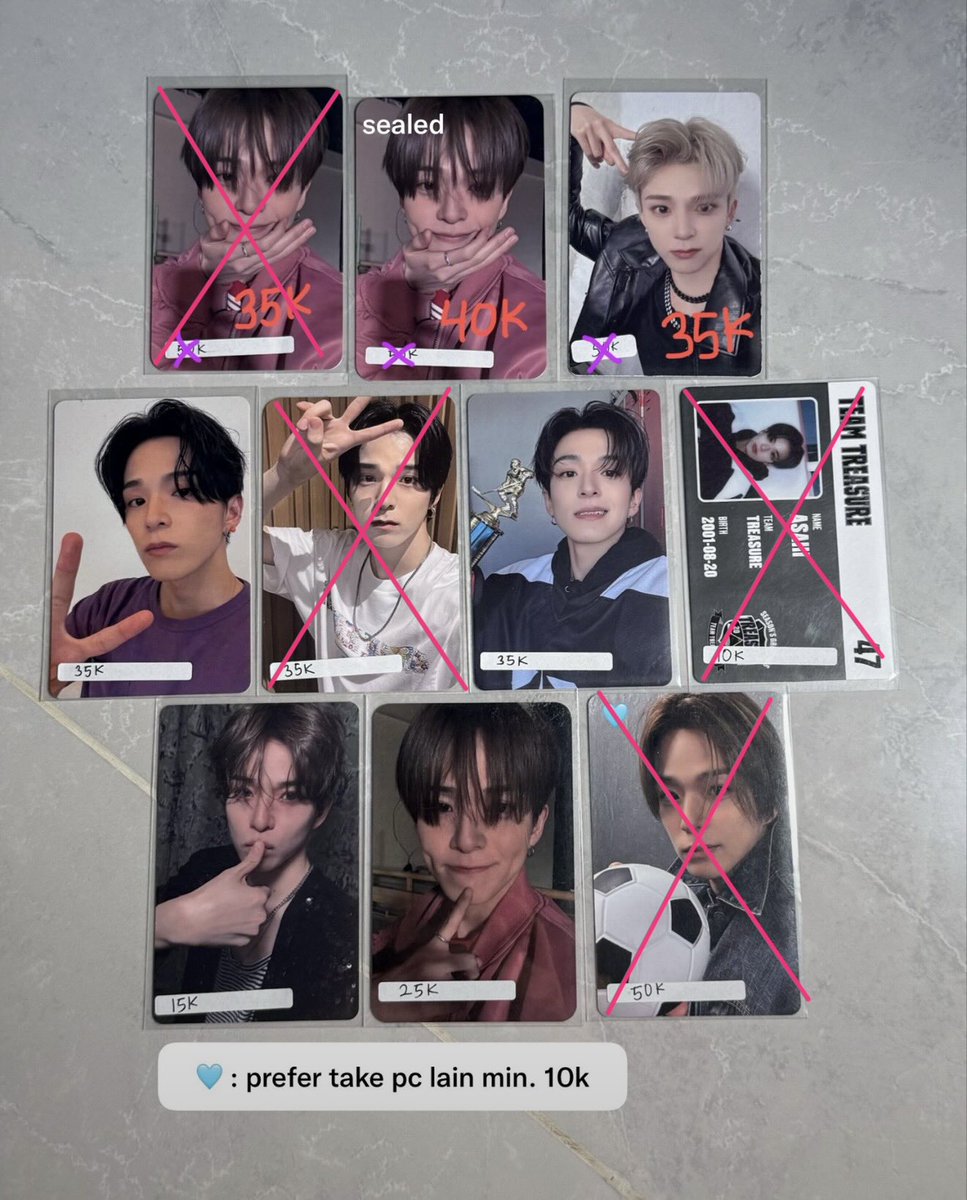 woopyujw's tweet photo. HELP RT AND LIKE PLS ‼️

WTS (Want To Sell)
Photocard All About TREASURE 

✅ Bisa Free Ongkir 🍊
✅ HARGA TERTERA DI FOTO
❌ NO NEGO 
❌ NO HNR/CANCEL/TIMEWASTER 
🚨 READ TERM AND CONDITIONS FIRST BEFORE JAJAN PC
❌ Pack + Adm 🍊
🏡 Dom Palembang

#teumejajan #pasarteume #wts https://t.co/kotTJsOGZn
