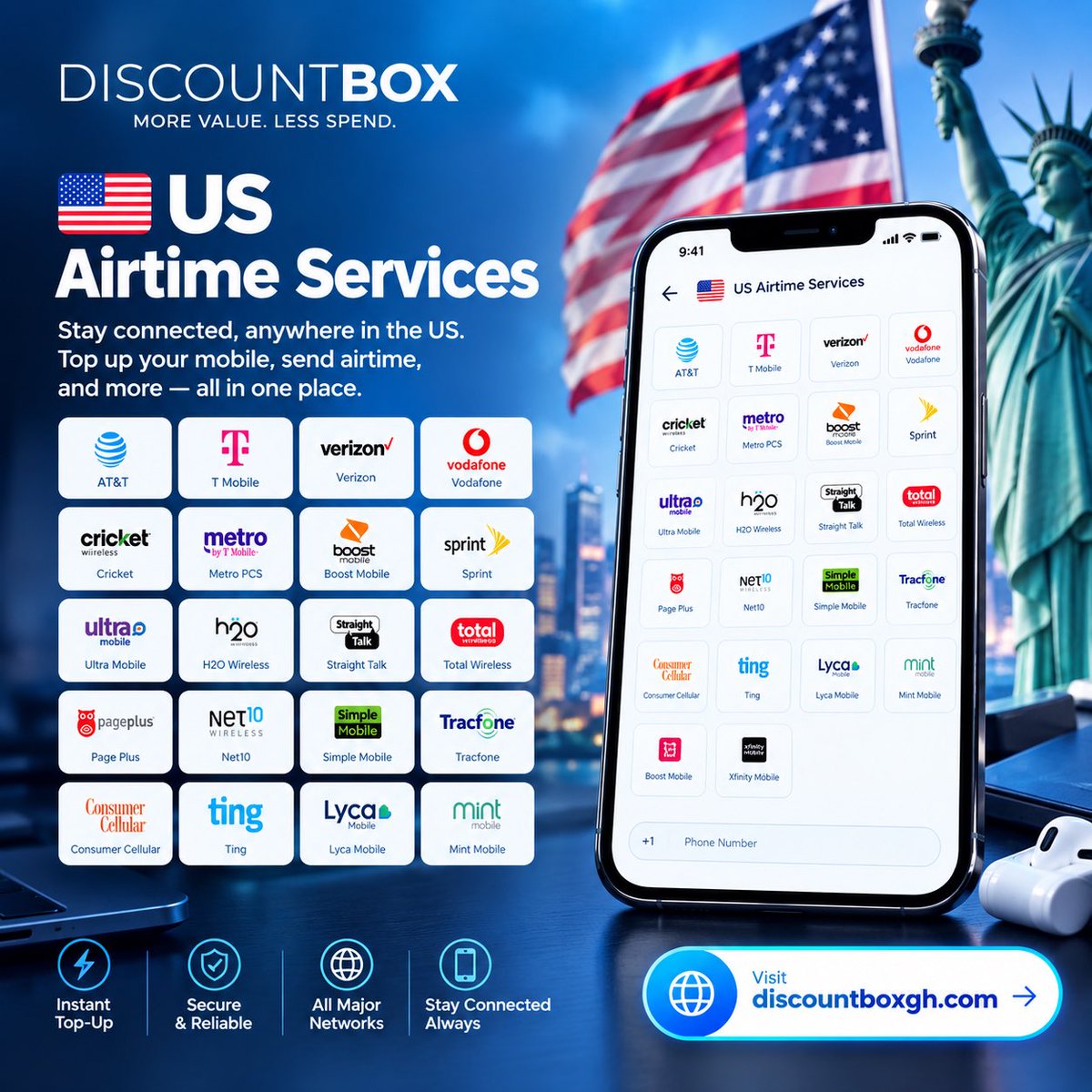 discountbox_'s tweet photo. Buy airtime for your US and Canada services now on https://t.co/taWqISH6j5 #airtimeservices https://t.co/Pt3JdTIayS