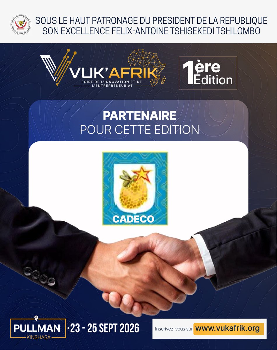 VukAfrik's tweet photo. L'inclusion financière et l'accompagnement des épargnants et entrepreneurs locaux sont au cœur du développement économique national. La présence de la CADECO renforce notre engagement pour un écosystème financier accessible à tous.

🗓️ Dates : 23 - 25 Septembre 2026 https://t.co/f0e95Aecnk