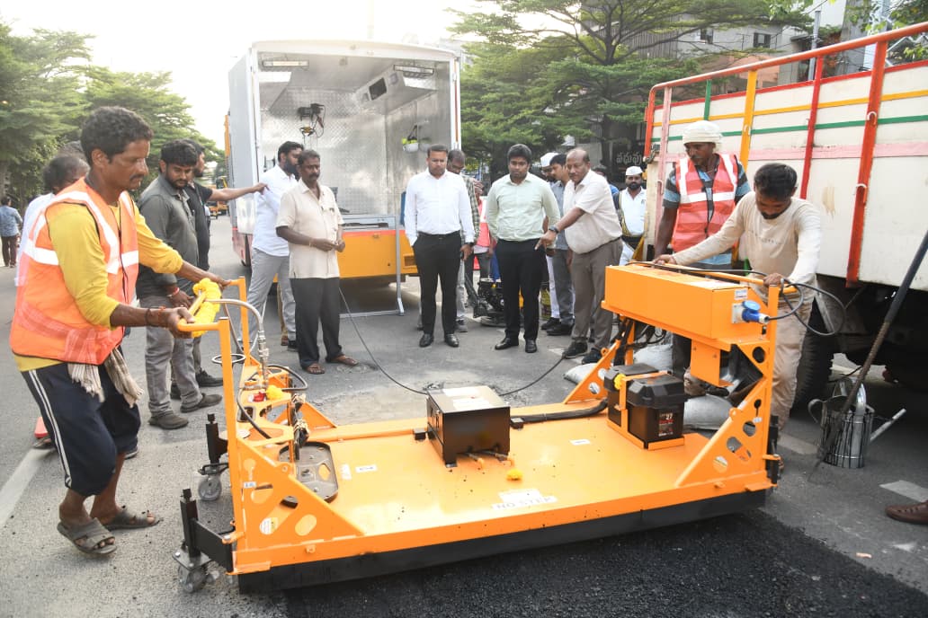 GVMC_VISAKHA's tweet photo. Potholes No More: GVMC Deploys Advanced ‘BT Pothole Doctor’ for Faster, Quality Road Repairs

Safer Roads. Faster Repairs. Better Mobility.

GVMC has introduced the advanced ‘BT Pothole Doctor’ machine, procured at a cost of ₹1.30 crore, to accelerate pothole repairs and improve the quality of road patchwork across Visakhapatnam.

District Collector & GVMC Special Officer Sri M. Abhishikth Kishore, IAS, along with GVMC Commissioner Sri Ketan Garg, IAS, inspected and inaugurated the machine near CARE Hospital in South Zone. The machine can undertake patchwork of approximately 300 sq. metres per day, with individual pothole repairs completed in around 10–15 minutes, depending on the size.

The machine will be deployed across all GVMC zones, prioritising major roads, high-traffic stretches and roads requiring urgent repairs, as GVMC moves towards safer, smoother and more pothole-free city roads.

GVMC — Building Better Roads for a Better Visakhapatnam.

#Visakhapatnam #GVMC #PotholeFreeVisakhapatnam #SmartCity #BetterRoads #RoadSafety #UrbanDevelopment #CivicInfrastructure

@AndhraPradeshCM
@Ketangargmickey
@SwachhBharatGov
@SwachhaAndhra
@SwachSurvekshan
@swachhbharat
@MoHUA_India
@AmritMahotsav
@CDMA_Municipal
@pibvijayawada