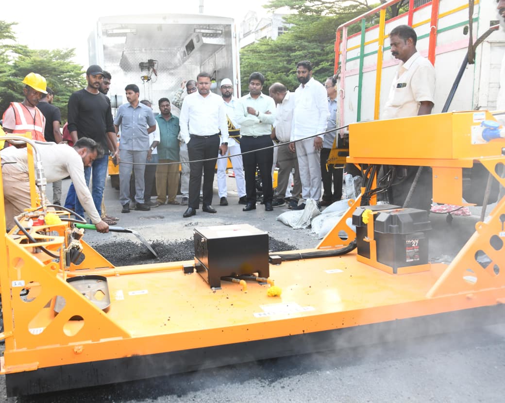 GVMC_VISAKHA's tweet photo. Potholes No More: GVMC Deploys Advanced ‘BT Pothole Doctor’ for Faster, Quality Road Repairs

Safer Roads. Faster Repairs. Better Mobility.

GVMC has introduced the advanced ‘BT Pothole Doctor’ machine, procured at a cost of ₹1.30 crore, to accelerate pothole repairs and improve the quality of road patchwork across Visakhapatnam.

District Collector & GVMC Special Officer Sri M. Abhishikth Kishore, IAS, along with GVMC Commissioner Sri Ketan Garg, IAS, inspected and inaugurated the machine near CARE Hospital in South Zone. The machine can undertake patchwork of approximately 300 sq. metres per day, with individual pothole repairs completed in around 10–15 minutes, depending on the size.

The machine will be deployed across all GVMC zones, prioritising major roads, high-traffic stretches and roads requiring urgent repairs, as GVMC moves towards safer, smoother and more pothole-free city roads.

GVMC — Building Better Roads for a Better Visakhapatnam.

#Visakhapatnam #GVMC #PotholeFreeVisakhapatnam #SmartCity #BetterRoads #RoadSafety #UrbanDevelopment #CivicInfrastructure

@AndhraPradeshCM
@Ketangargmickey
@SwachhBharatGov
@SwachhaAndhra
@SwachSurvekshan
@swachhbharat
@MoHUA_India
@AmritMahotsav
@CDMA_Municipal
@pibvijayawada