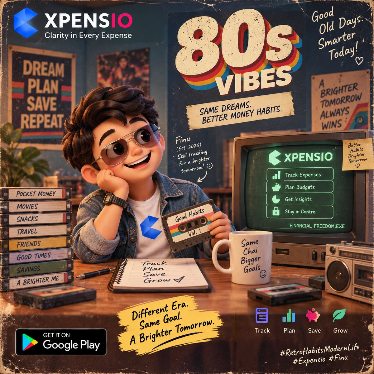 lit_litoo's tweet photo. 80s vibes. Modern money moves. 😎💙
The style may be retro, but smart money habits never go out of fashion.

Track. Plan. Save. Grow — with Expensio.
Different era. Same goal. A brighter financial tomorrow. ✨

#80sRetro #RetroVibes #Expensio #Finu #MoneyHabits SmartSpending https://t.co/gJBM6OklG9