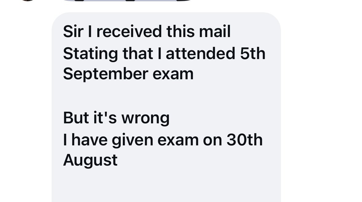 bhatia_nachiket's tweet photo. NBE creating panic is the new normal

🚨 Another NEET PG 2026 mess?

Students who appeared for NEET PG on 30th August are reportedly receiving emails from NBEMS stating that their Aadhaar authentication was for the 5th September exam.

The email itself shows the authentication date as 30th August, yet describes it as authentication for the 5th September 2026 Exam.

This raises a valid question: Is this merely an incorrect automated email template, or is there an error in how candidates/exam sessions have been mapped in the NBEMS system?

When an examination determines the careers of thousands of doctors, even such “clerical errors” deserve a clear explanation.

Are other students who appeared on 30th August receiving the same email? Please reply/share screenshots.

@NBEMS_India — clarification needed.

#neetpg