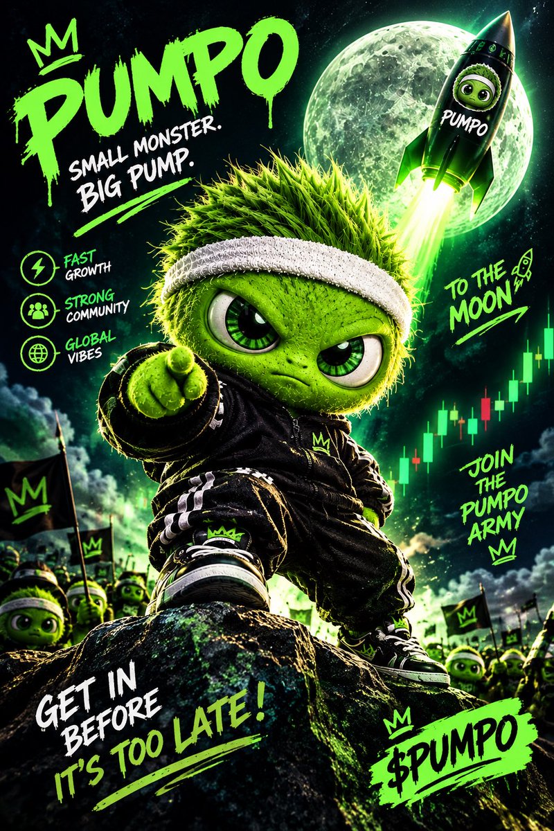 Pumpooffice1's tweet photo. 🐹 $PUMPO IS NOT HERE TO PLAY. 🔥

One monster. One mission. One destination. 🚀🌕

📈 Build the hype.
💚 Grow the community.
🚀 Take PUMPO to the moon.

The Pumpo Army is forming.
Are you in? 👀

#PUMPO #Crypto https://t.co/CqYgAQL2Fz