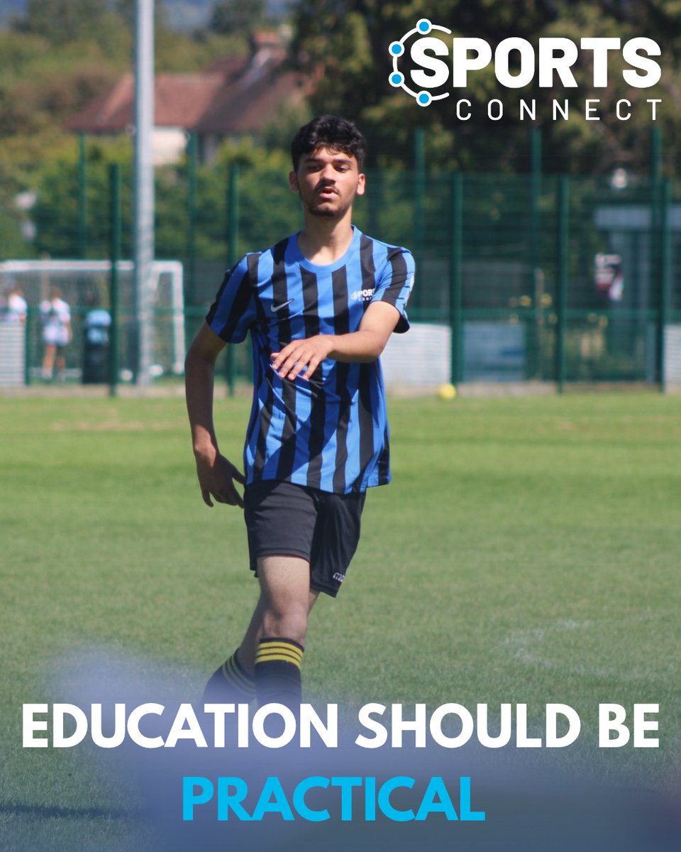sportsconnectUK's tweet photo. Education should be... practical.
At Sports Connect, we use sport to help students achieve their goals through practical, real life learning๐
That's education at sports connect.
Find out more by heading to https://t.co/iu59SEDqlK.
#SportsConnect #LearningThroughSport https://t.co/Jp7PJMq236