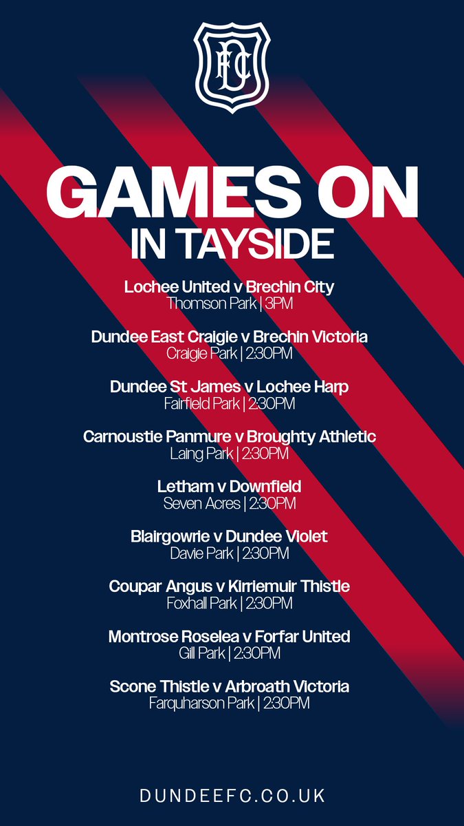 DundeeFC's tweet photo. At a loose end this afternoon? ⚽️

Get out and support your local junior side 🙌 https://t.co/Es5UguLjUr
