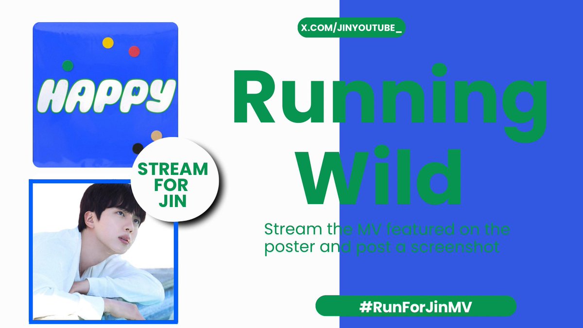 JinYouTube_'s tweet photo. 🎧 JIN MV BOOST CHALLENGE 

📝 Stream the MV featured on the poster and post a screenshot
🎯 50 participants
🔗 https://t.co/19UUhbrHOB

STREAM FOR JIN 
#RunForJinMV https://t.co/wcidS5ILIO