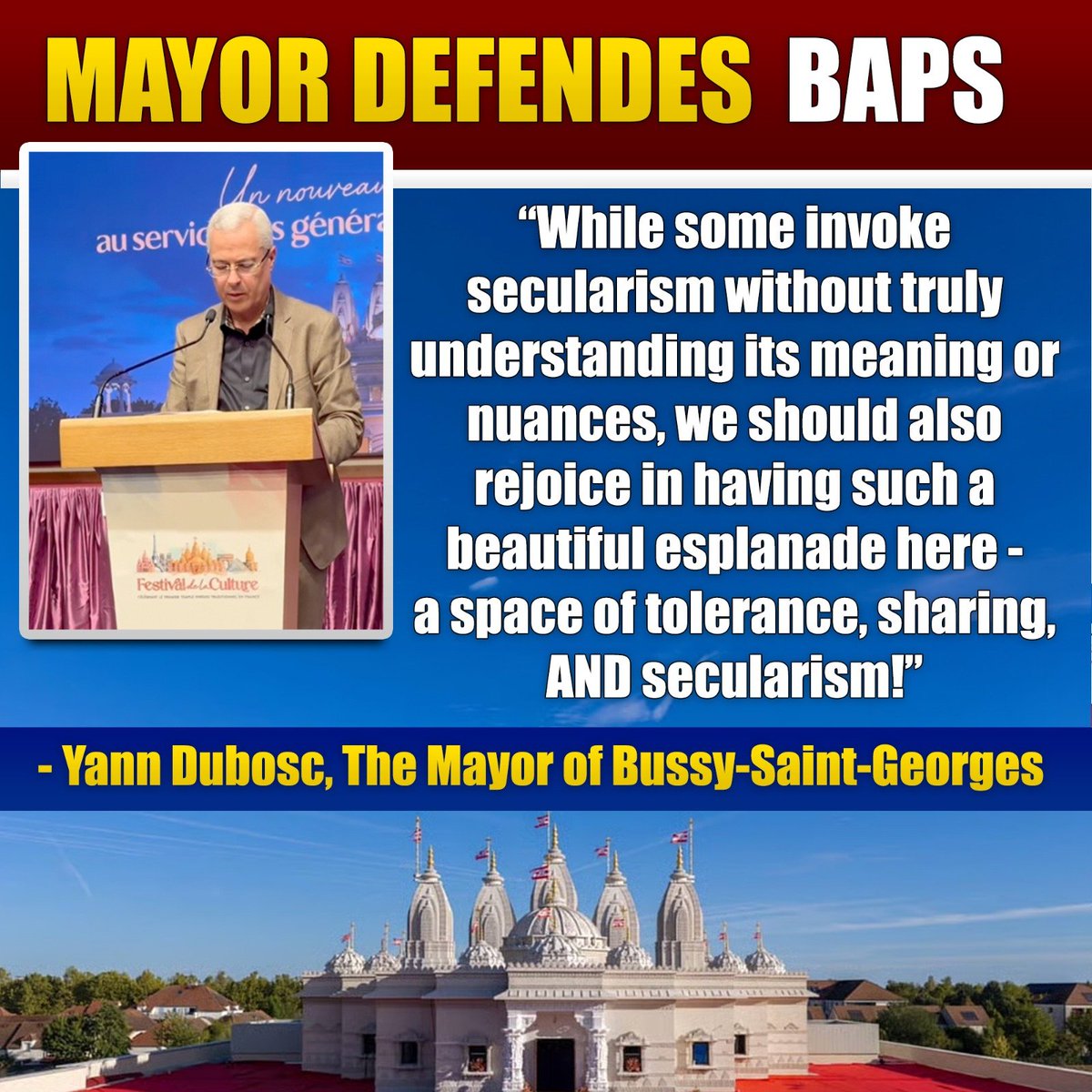 HardikonX's tweet photo. MAYOR DEFENDES BAPS https://t.co/38pk3qNi44