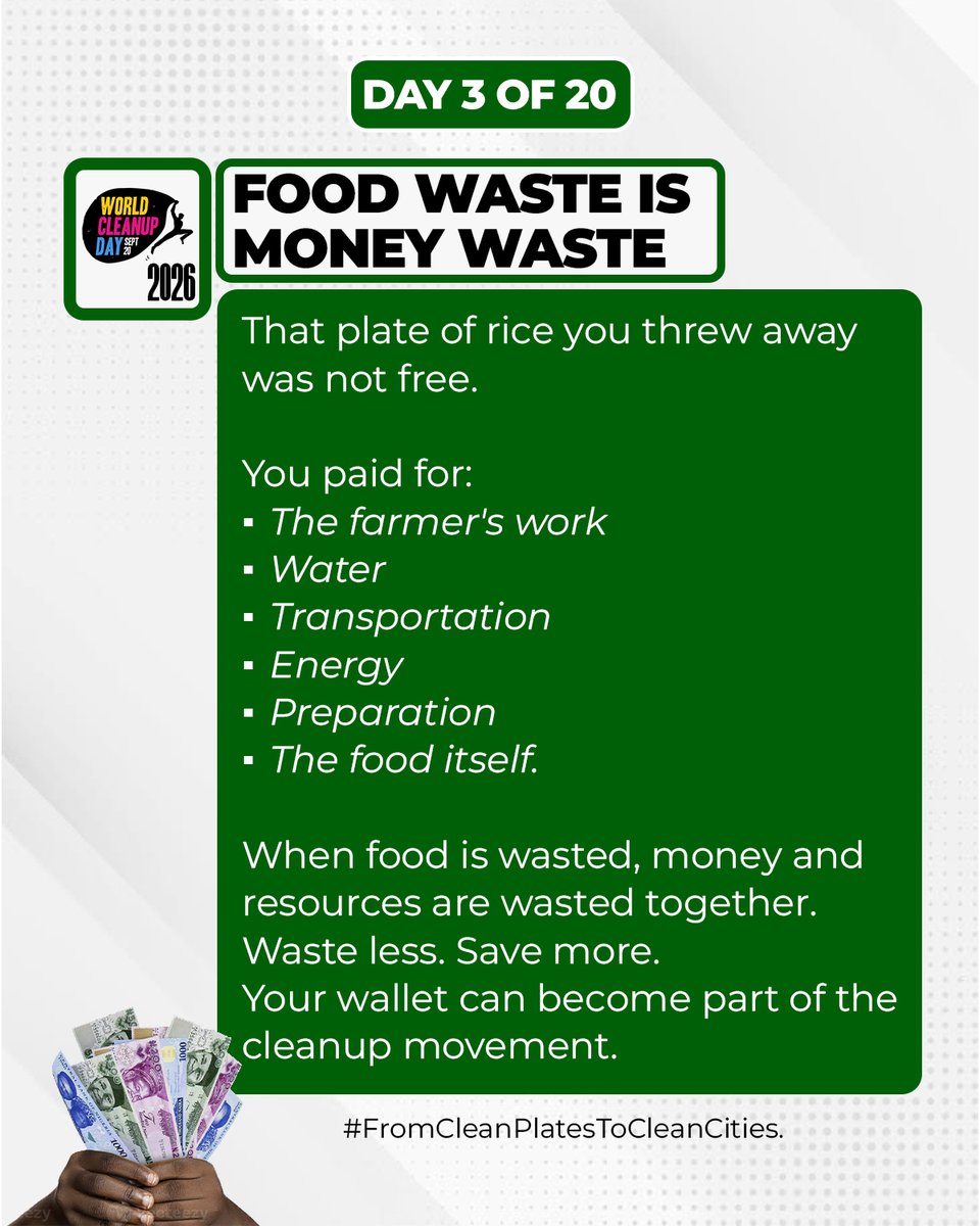 BenueAID's tweet photo. Day 3 — Your Kitchen Matters
Your kitchen is the first recycling centre
Before food scraps reach the general waste bin, separate them to be composted
You don't need to wait for the Govt, waste managers or CleanUp exercise
Start where you are
#BenueAID
#CleanPlatesCleanCities https://t.co/q7ZDvuvFeg