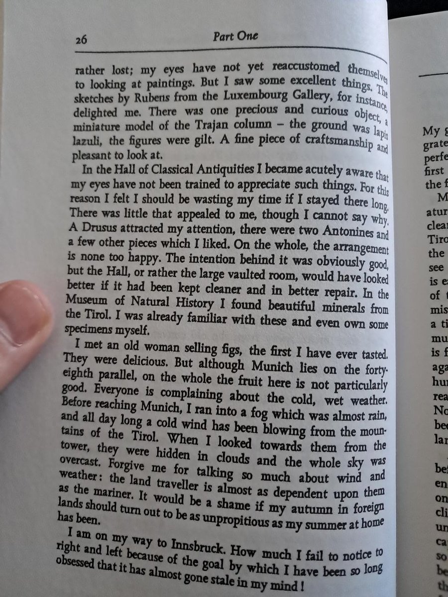 landosembery's tweet photo. Reading Goethe's Italian travelogue with wife and it's mostly geological musings. 

"Went to the Classical Hall in Munich. It was ok."

"Found some FINE Tirolean MINERAL in the Natural History Museum. Already own some of these bad girls but always happy to spot 'em in the wild." https://t.co/XjvMolYB5R