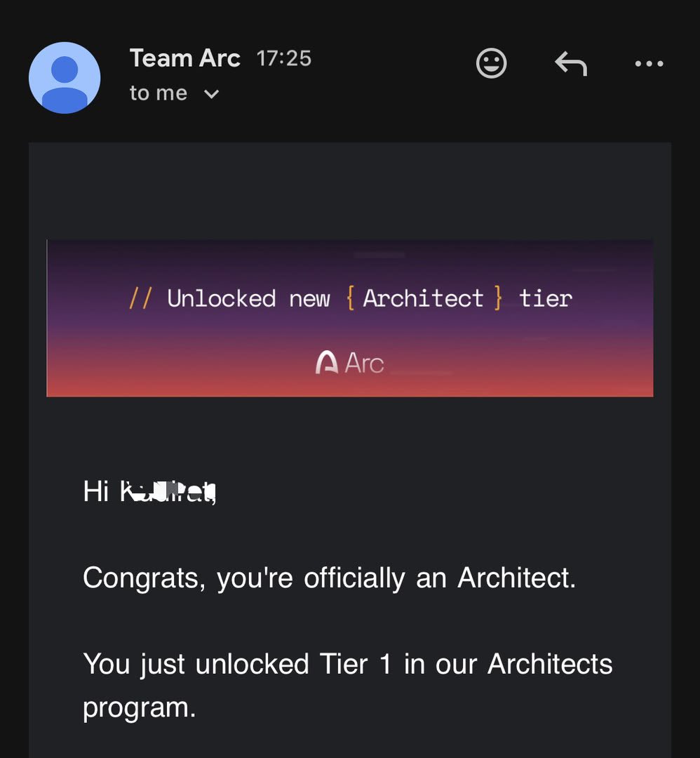 queen_cosmos22's tweet photo. Good morning friends 

I got some really good news yesterday evening. I’m officially an @arc-hitect 

Super grateful to the arc team for this opportunity and for building a community where people can learn, contribute and grow alongside the ecosystem.

Really happy to be part of the architects program and excited for what comes next

Patiently waiting for mainnet now