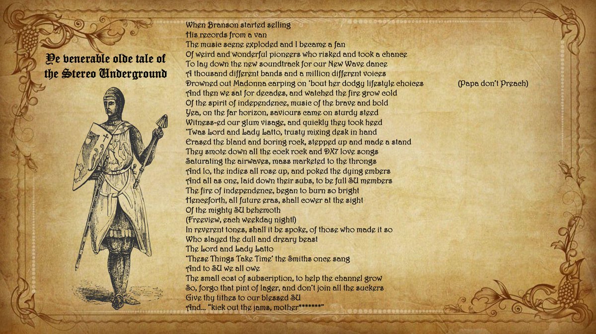 StereoUndergrnd's tweet photo. Thanks to listener Martin Rams for sending in this cheeky poem! #stereounderground https://t.co/D4jMeoDSyi