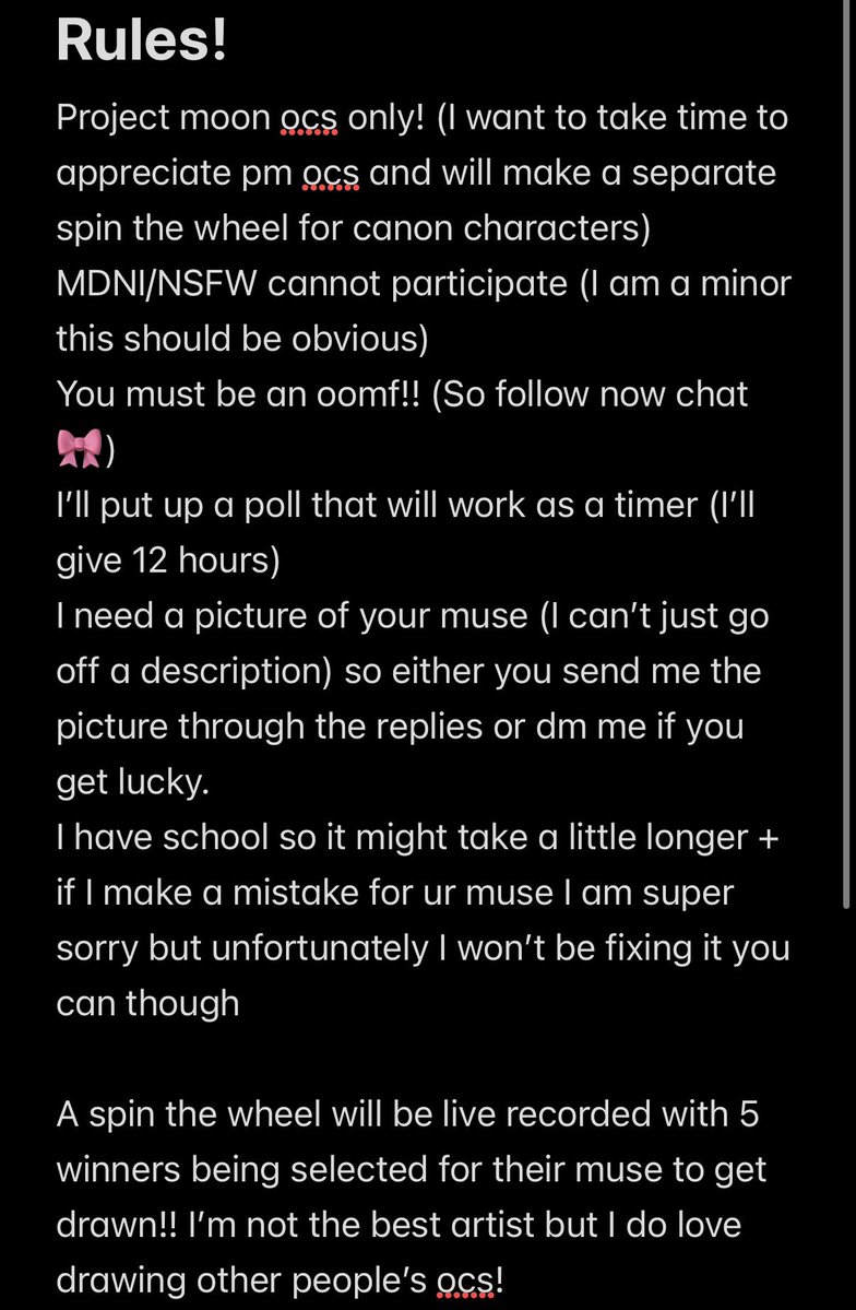 curiouschild__'s tweet photo. //thank you for 300 followers as promised please comment with your muse <PM OCS ONLY FOR THIS ONE>
(READ RULES)
(Canon characters will be done later 🥹)

Have fun! And thank you so much I didn’t know so much people enjoyed my favorite character https://t.co/kl41JXnWOJ