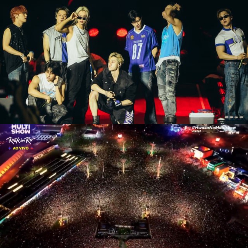 TheePopCore's tweet photo. Stray Kids draws a massive crowd of over 130,000 during their Headlining set at Rock in Rio Festival in Brazil. https://t.co/I9jg7ynLPB