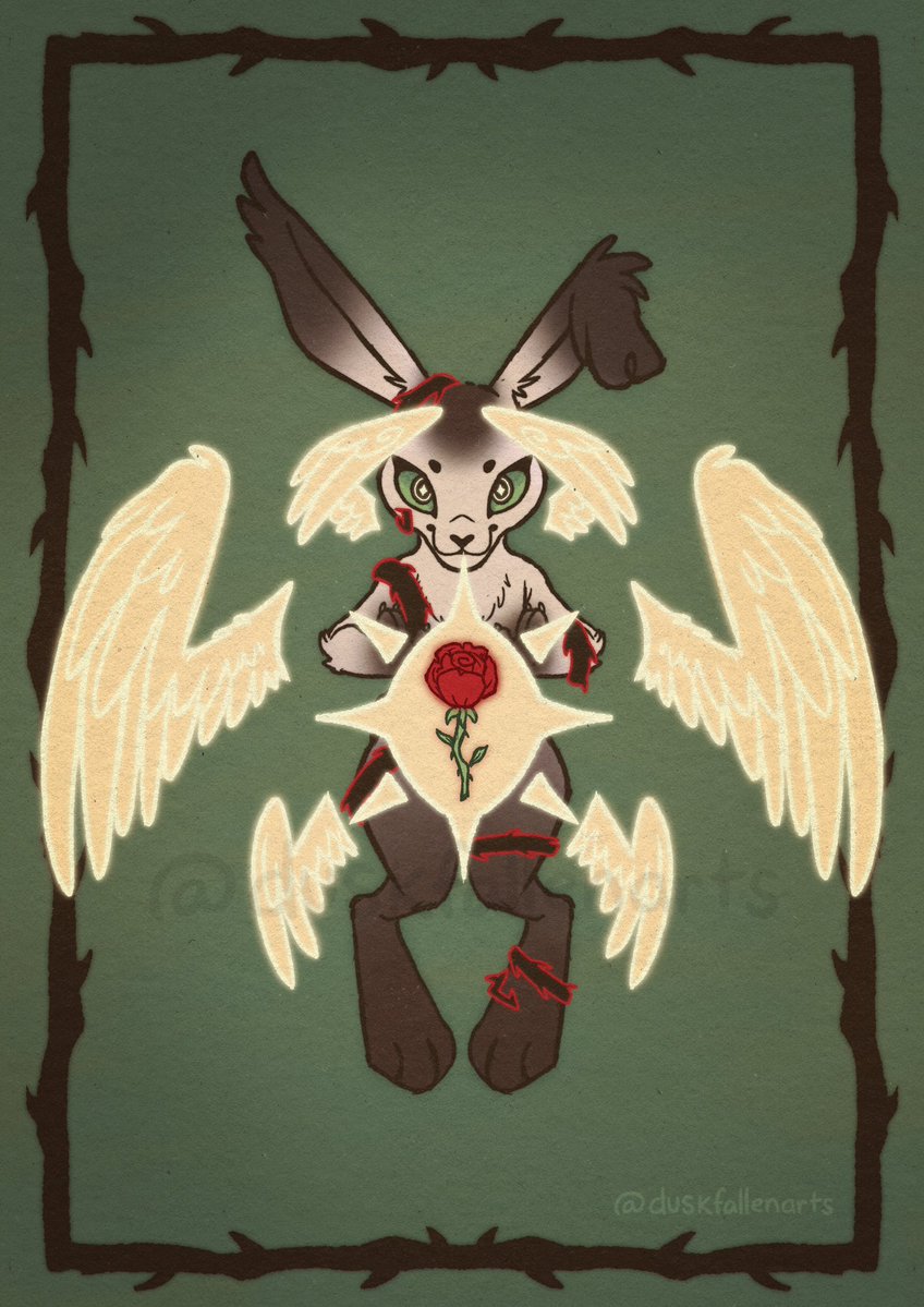 duskfallenarts's tweet photo. 🐇🥀🪽
bday gift for my sibling @/xxroseplayxx on ig https://t.co/3qAJNGtonP