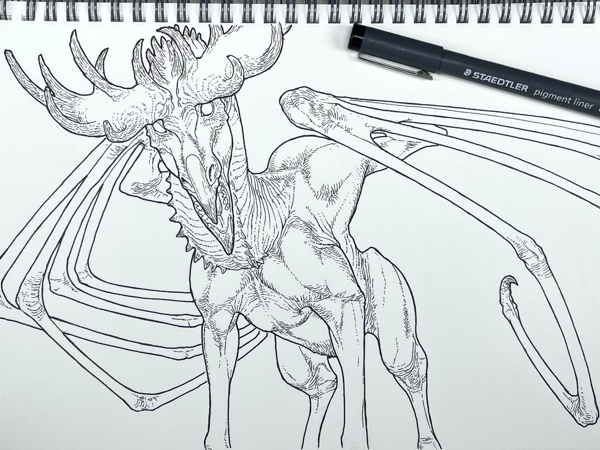 ogyhara's tweet photo. こどもにドラゴン描いて〜って言われて描き始めたんだけど…なにこれ https://t.co/wSiMyyPzuP