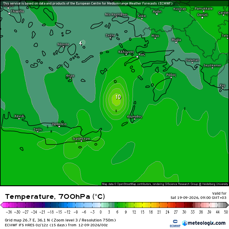 hawaeather's tweet photo. 🌀 Akdeniz’de Medicane sinyali! ECMWF’de sıcak çekirdek gelişimi ve kompakt siklon yapısı dikkat çekiyor.

Daha önce uzun vadede riskine dikkat çekerek yakından izlenmesi gerektiğini vurguladığım tropikal benzeri Akdeniz siklonu (TLC/Medicane) senaryosu, ECMWF’nin bu sabahki 12 Eylül 00Z çıktısında belirgin yapısal işaretler veriyor.

Model, 19 Eylül sabahı için Girit–Rodos arasında, ülkemizin Güney Ege ve Batı Akdeniz kıyılarının açıklarında organize bir siklon öngörüyor.

📉 Yaklaşık 983 hPa merkez basıncı, merkeze doğru sıklaşan kapalı izobarlar ve görece simetrik bir basınç alanı…

💨 Daha sakin bir merkezin çevresinde halka biçiminde yoğunlaşan kuvvetli rüzgârlar…

🌡️ 500 ve 700 hPa’da siklon merkeziyle örtüşen, çevresine göre daha sıcak alanlar…

Bu özelliklerin aynı merkez çevresinde birleşmesi, sıcak çekirdek gelişimi ve tropikal özellik kazanımı açısından dikkat çekici. “Sıcak çekirdek”, merkezin aynı seviyedeki çevre atmosfere göre daha sıcak olmasıdır; sıcaklığın sıfırın üzerinde olması gerekmez.

Medicane gelişiminde denizden ısı ve nem aktarımı, konveksiyon sırasında açığa çıkan gizli ısı ve üst seviye dinamikleri birlikte rol oynayabilir. Bu nedenle sıcak çekirdeğin dikey derinliği, sürekliliği ve rüzgâr dolaşımı birlikte izlenmeli.

🌧️ Son çıktıda merkeze sarılan yoğun yağış bantları ve göz benzeri bir merkez görünümü de bulunuyor. Yağış dağılımı görece simetri özellikle basınç ve rüzgâr yapısında öne çıkıyor.

Model, açık denizde yer yer 158 km/saate ulaşan rüzgâr hamleleri hesaplamış. Bu sayı hamle değeridir; kıyılarımız için kesinleşmiş bir rüzgâr tahmini olarak okunmamalı.

Henüz +174 saatteki tek güncellemeyi değerlendiriyoruz. Güçlü yapısal sinyal, gerçekleşme olasılığını tek başına belirlemez. Oluşum, rota ve ülkemize etkisi için ensemble desteği ve sonraki çıktılardaki tutarlılık belirleyici olacak.

Güney Ege–Batı Akdeniz açıkları önümüzdeki günlerde yakından takip edilmeli.