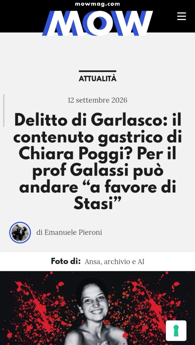 brethil_art's tweet photo. Il giornalista @emapier81 ha scritto un altro ottimo articolo su @mow_mag.
Merita lettura.
#Garlasco
@Prof_FMGalassi https://t.co/XNd4y8BJJV