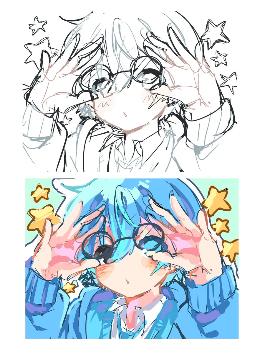 mplyu's tweet photo. お友達描いた！！ https://t.co/M7MTMK5iE2