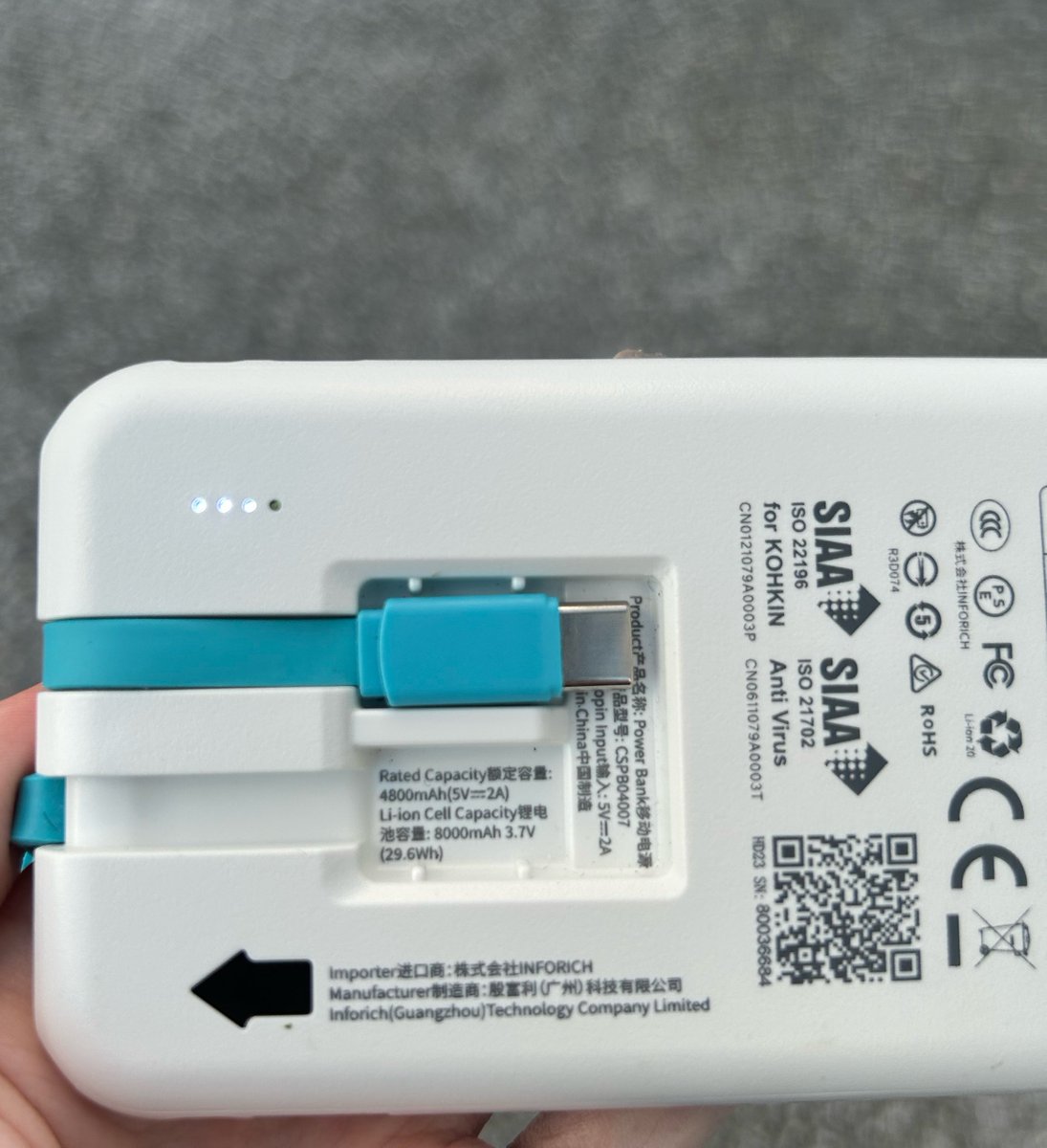 CaptainGamatoto's tweet photo. チャージスポットの新型バッテリーあった
4800もあるからスマホの満充電余裕👍
チャスポの価値上がったな https://t.co/8asPj0DNR4