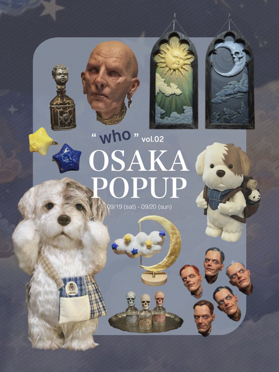 keyworks_art's tweet photo. 関西で初のPOPUP！
今回も夫婦でお届けします！

今回のテーマも『WHO』という言葉にちなんで…

『何者でもない私たちは何者にでもなれる。』

とさせていただきました。

作品たちに触れ、あなたは何を感じるのか…
新たな自分を見つけられるかもしれません。 https://t.co/n3SrVaJ47t