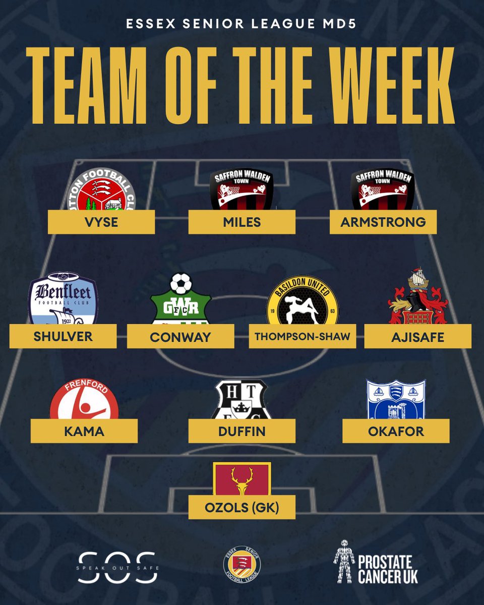 HalsteadTownFC's tweet photo. Congratulations to Theo Duffin who makes it in the @EssexSenior team of the week https://t.co/5J84nkFGIc