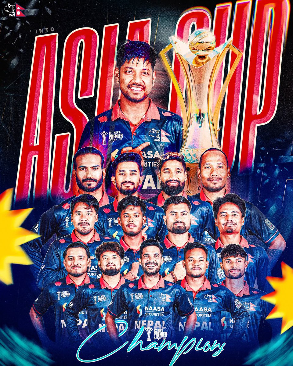 newraj244's tweet photo. I am Come In ...! 🇳🇵

ACC Men’s Premier Cup 2026 Champions! 🏆
#NepalCricket 
#ACCPremierCup #highlightsシ゚ 
#Congratulations Our heroes 💕 https://t.co/vMu5kiyrlo