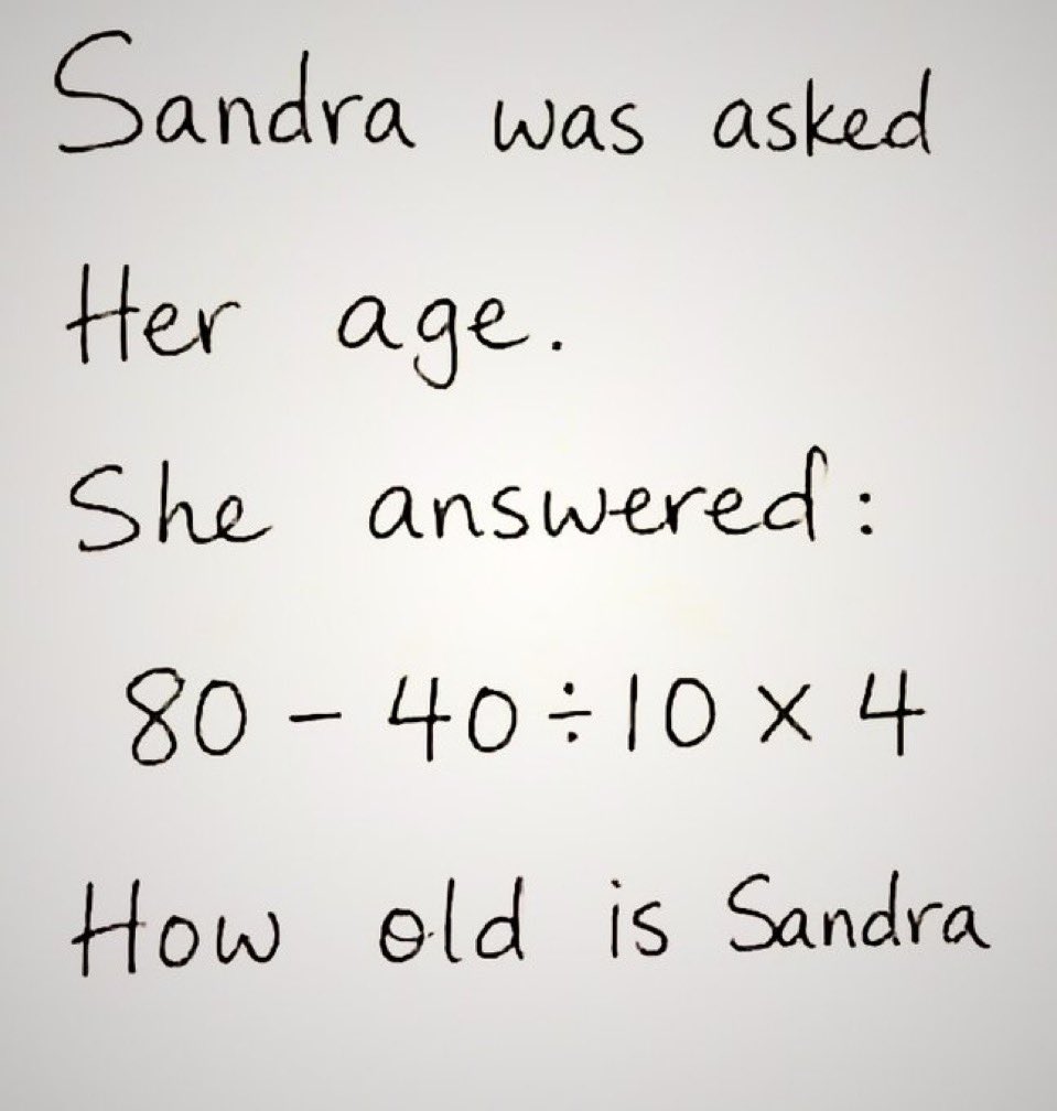 joyous_florian's tweet photo. Sandra, I wanted to know your AGE, NOT solving any thing. https://t.co/oHqm7s62fD