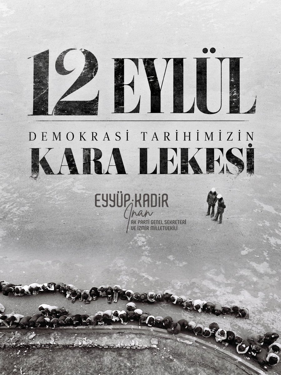 eyupkadirinan's tweet photo. 12 Eylül 1980 darbesinin 46. yılında, milletimizin iradesini gasbeden, Meclisimizi kapatan ve ülkemizi baskı karanlığına sürükleyen darbecileri bir kez daha lanetliyorum. Siyasi yasaklarla, darağaçlarıyla ve insan onurunu çiğneyen uygulamalarla hatırlanan 12 Eylül, demokrasimize yöneltilen en ağır saldırılardan biridir.

Darbe; kendilerini milletin üzerinde görenlerin, devleti kendi mülkü, vatandaşın iradesini ise gerektiğinde yok sayabilecekleri bir ayrıntı olarak kabul etmesidir. Bu nedenle darbeciliğin hiçbir gerekçesi meşru, hiçbir bahanesi mazur görülemez.

Cumhurbaşkanımız ve Genel Başkanımız Sayın Recep Tayyip Erdoğan’ın liderliğinde AK Parti olarak yürüttüğümüz demokrasi mücadelesinin temelinde, egemenliğin kayıtsız şartsız millete ait olduğu ilkesini devlet hayatının bütününe hâkim kılma iradesi vardır. Bizim siyasetimize göre demokrasinin kurumsallaşması; sandığın vesayetten, siyasetin darbe tehdidinden, vatandaşın hak ve özgürlüklerinin keyfî müdahalelerden korunmasıdır. Seçilmiş iradenin anayasal yetkilerini kullanabildiği, bütün kurumların hukuk içerisinde görev yaptığı, herkesin hak arama yollarına güvenle başvurabildiği bir düzenin güçlenmesidir.

27 Nisan e-muhtırasına karşı ortaya koyduğumuz tavır, milletin verdiği yetkinin vesayet odaklarının müdahalesine açık olmadığının ilanıdır. Siyaseti tehditlerle hizaya getirme alışkanlığına karşı sivil iradenin hukukunu savunduk. 

12 Eylül 2010’da milletimizin onayıyla darbecilerin yargılanmasının önünü kapatan geçici 15. maddenin kaldırılması, bu mücadelenin doğrudan 12 Eylül’le hesaplaşan adımlarından biridir. Milletimiz, iradesini çiğneyenlerin dokunulmazlığına yine kendi iradesiyle son vermiştir. 

15 Temmuz’da ise Cumhurbaşkanımızın çağrısıyla meydanlara çıkan aziz milletimiz, FETÖ’cü darbecilere karşı canı pahasına milli iradeyi savunmuştur. O gece gösterilen cesaret, millet iradesinin silah zoruyla teslim alınamayacağını bütün dünyaya göstermiştir. 

Bugün sorumluluğumuz, bu mücadeleyle kazanılanları korumak ve demokrasimizi hukuk devleti ilkesiyle, temel hak ve özgürlüklerle, güçlü kurumlarla daha da ileriye taşımaktır. Gelecek nesillere bırakacağımız Türkiye’de, hiçbir yapı kendisini milletten üstün, hiçbir güç kendisini hukuktan bağımsız görememelidir.

12 Eylül’ün acılarını yaşayan bütün vatandaşlarımızın hatırasına saygıyla, hayatını kaybedenleri rahmetle anıyor; darbeciliği ve ona meşruiyet üretmeye çalışan vesayet zihniyetini bir kez daha lanetliyorum. #12Eylül