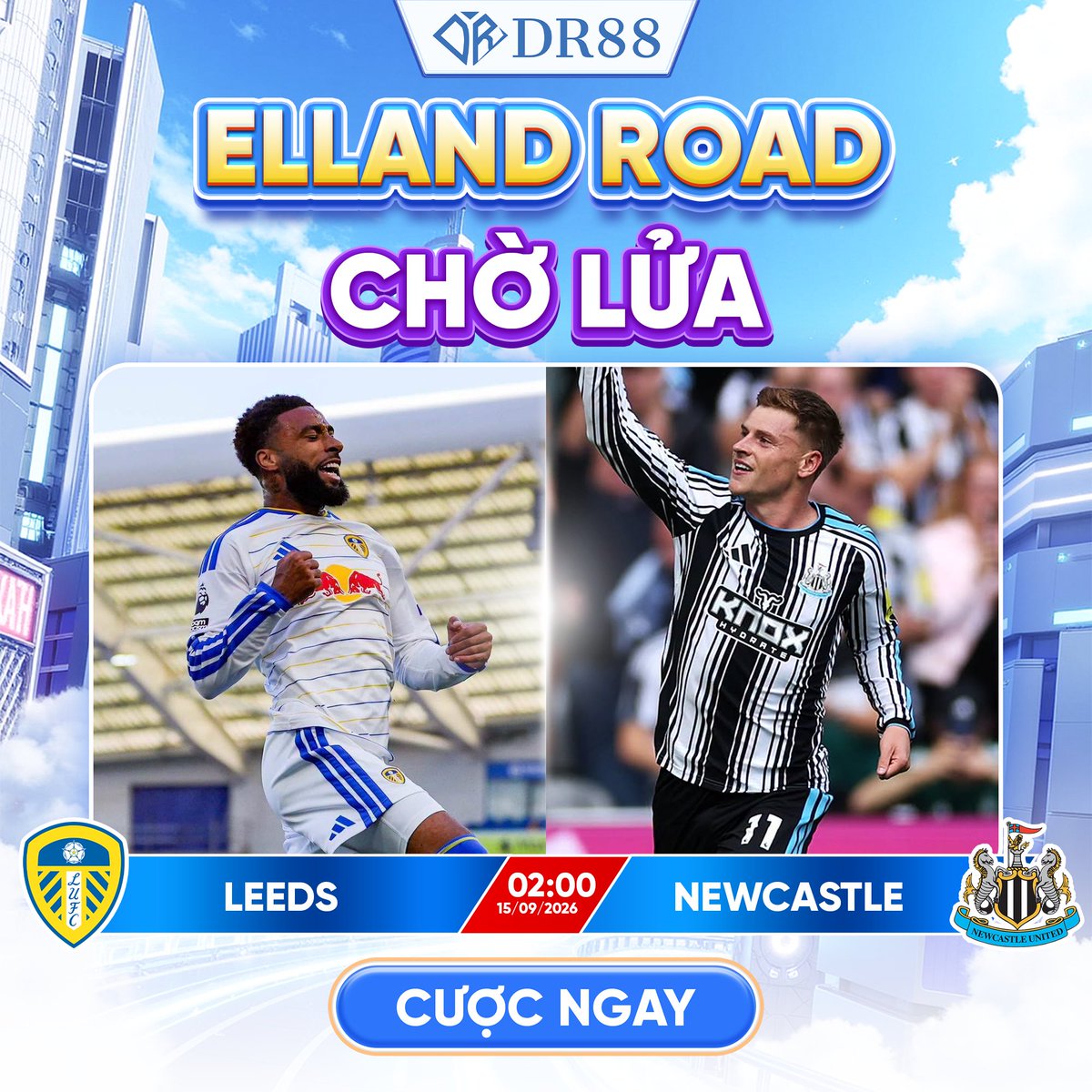 dr88app's tweet photo. ⚽ LEEDS VÀ NEWCASTLE KHÉP LẠI VÒNG ĐẤU

⏰ 02:00 | 15/09, giờ Việt Nam
Bạn nghiêng về sức nóng sân nhà hay chất lượng đội khách?

👉 CƯỢC NGAY: https://t.co/xdWELgIqur
#dr88 #leedsunited #newcastle #ngoaihanganh https://t.co/9LvepH5rSh