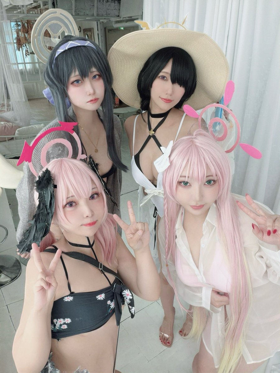DEAD_MANA_asami's tweet photo. 隠されし遺産を求めてチームであわせしてきた🌸🌸🌸
まだまだ水着👙なつ！ https://t.co/alATKxH4Zq