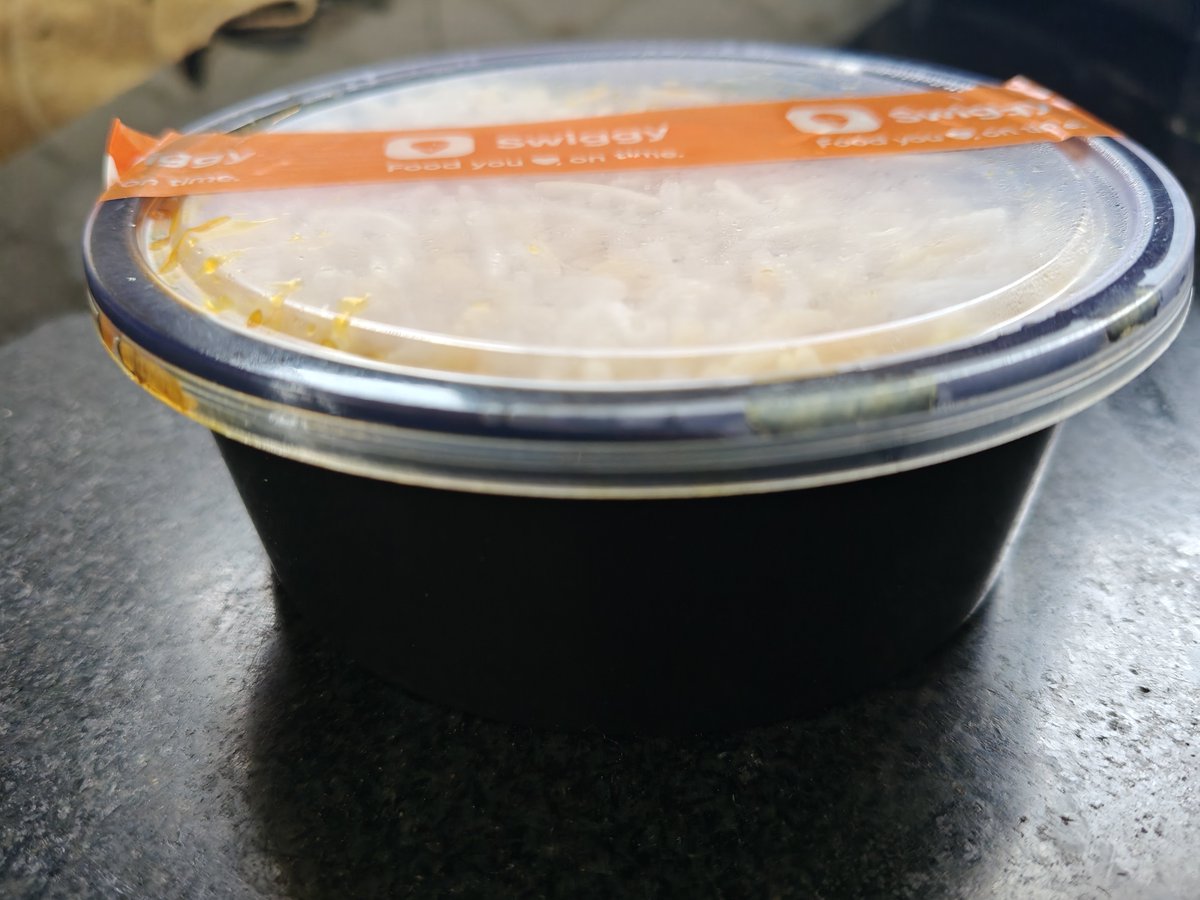 k_walekar's tweet photo. Swiggy is live scam offer. One example is today 249/- rs biryani offer provided 49 rs but quantity provided same amount meaning only 49rs quantity. Small pack 
@Swiggy https://t.co/hNVWVIZkZs