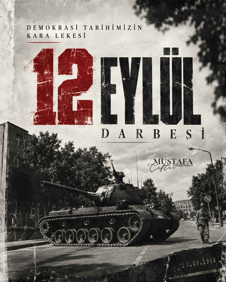 mustafaciftcitr's tweet photo. MİLLÎ İRADE, VESAYETE ASLA BOYUN EĞMEYECEKTİR

12 Eylül 1980 Askeri Darbesi; millet iradesinin hiçe sayıldığı, hukukun ve siyasetin vesayet altına alınmak istendiği, Türkiye’nin demokrasi tarihine sürülmüş kara bir lekedir.

Milletimizin seçme ve seçilme hakkını gasbeden, siyaseti susturan; cezaevlerinde reva görülen insanlık dışı zulümlerle, vicdanları kanatan işkencelerle ve haksız yere darağacına gönderilen canlarla toplumun hafızasında derin yaralar açan bu vesayetçi anlayışı, aradan geçen 46 yıla rağmen unutmadık, unutmayacağız.

Türkiye artık iradesine ipotek konulan, geleceği kapalı kapılar ardında şekillendirilen bir ülke değildir. Muhterem Cumhurbaşkanımız @RTErdogan’ın liderliğinde, millet iradesini hedef alan hiçbir vesayet girişimine dün olduğu gibi bugün de geçit vermeyeceğiz.

15 Temmuz FETÖ darbe girişiminde de aziz milletimiz, o karanlık gecede darbeci zihniyetin karşısına cesaretiyle, ferasetiyle ve sarsılmaz iradesiyle dikilmiş; Türkiye’de darbeler döneminin kapandığını bütün dünyaya göstermiştir.

27 Mayıs, 12 Mart, 12 Eylül, 28 Şubat ve 15 Temmuz FETÖ darbe girişimi başta olmak üzere, millî iradeyi hedef alan tüm darbeci zihniyeti ve vesayet heveslerini bir kez daha şiddetle kınıyoruz. 

Millet iradesini hedef alan hiçbir güç, hangi kılığa bürünürse bürünsün, Türkiye’nin istikametini tayin edemeyecektir.

Bu ülkenin geleceğine yalnızca milletimiz karar verecektir.

#12Eylül1980