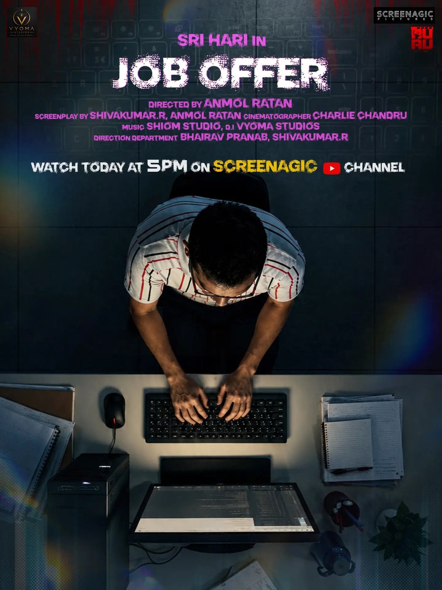 iwritershivani's tweet photo. 🎬 JOB OFFER
A short film about unemployment, desperation, hope—and the unexpected price of getting exactly what you wish for.

WATCH TODAY • 5 PM
📺 Screenagic YouTube Channel

#joboffer #joboffershortfilm #kannadashortfilm #independentartist #unemployementissues https://t.co/5TDF9YXsgM