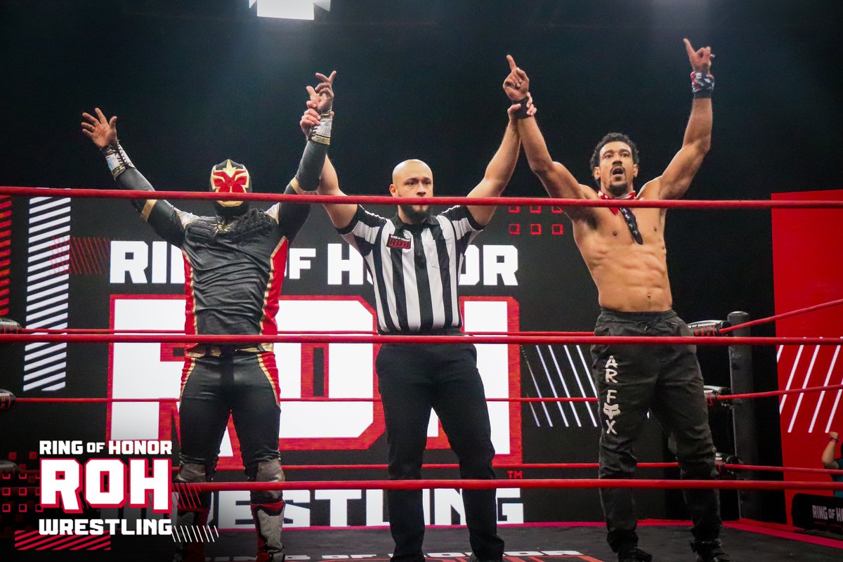 ROHFanFrance's tweet photo. 🔥 VICTOIRE POUR AR FOX &amp; SOLEIL ! 🏆

Dans le prochain match de la soirée à #ROH, @ARealFoxx &amp; Soleil (@sidneyakeem) s’imposent face à Body Bundy &amp; Jacked Josh ! 💥

👊 AR Fox &amp; Soleil repartent avec la victoire !

#ROH #ARFox #Soleil #BodyBundy #JackedJosh #HonorClub #Wrestling https://t.co/Lv1mNDmtHc