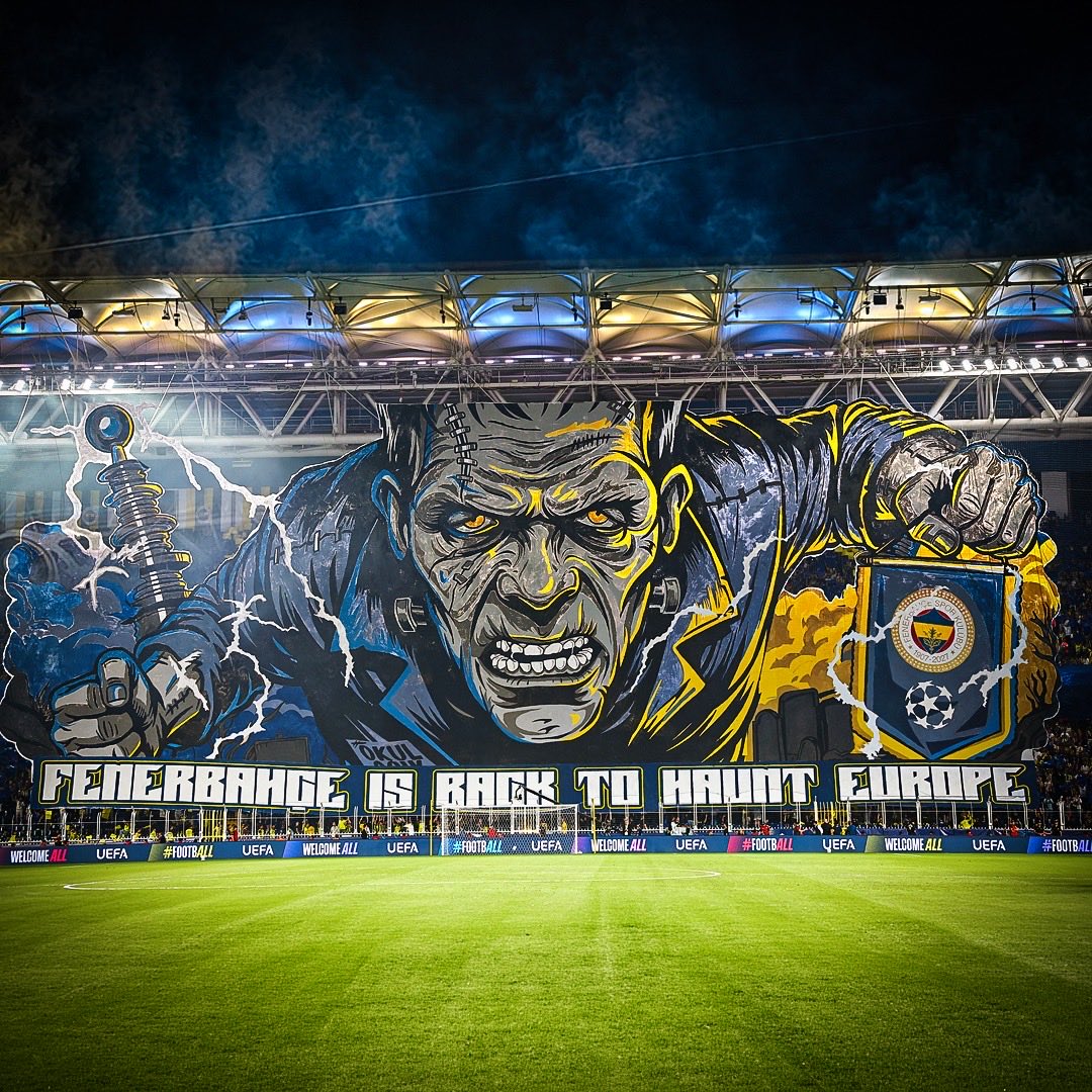1907Tribun's tweet photo. VAR OLSUN ŞANLI FENERBAHÇE TRİBÜNÜ!

Günlerdir tüm dünyada ses getiren bu eşsiz koreografiye, gecesini gündüzüne katarak emek veren tüm tribün emekçilerimizin ellerine, yüreklerine sağlık. Emeği geçen tüm kardeşlerimize sonsuz teşekkürler.

#FenerbahçeTribünüHayattır https://t.co/SEL4tub9V8