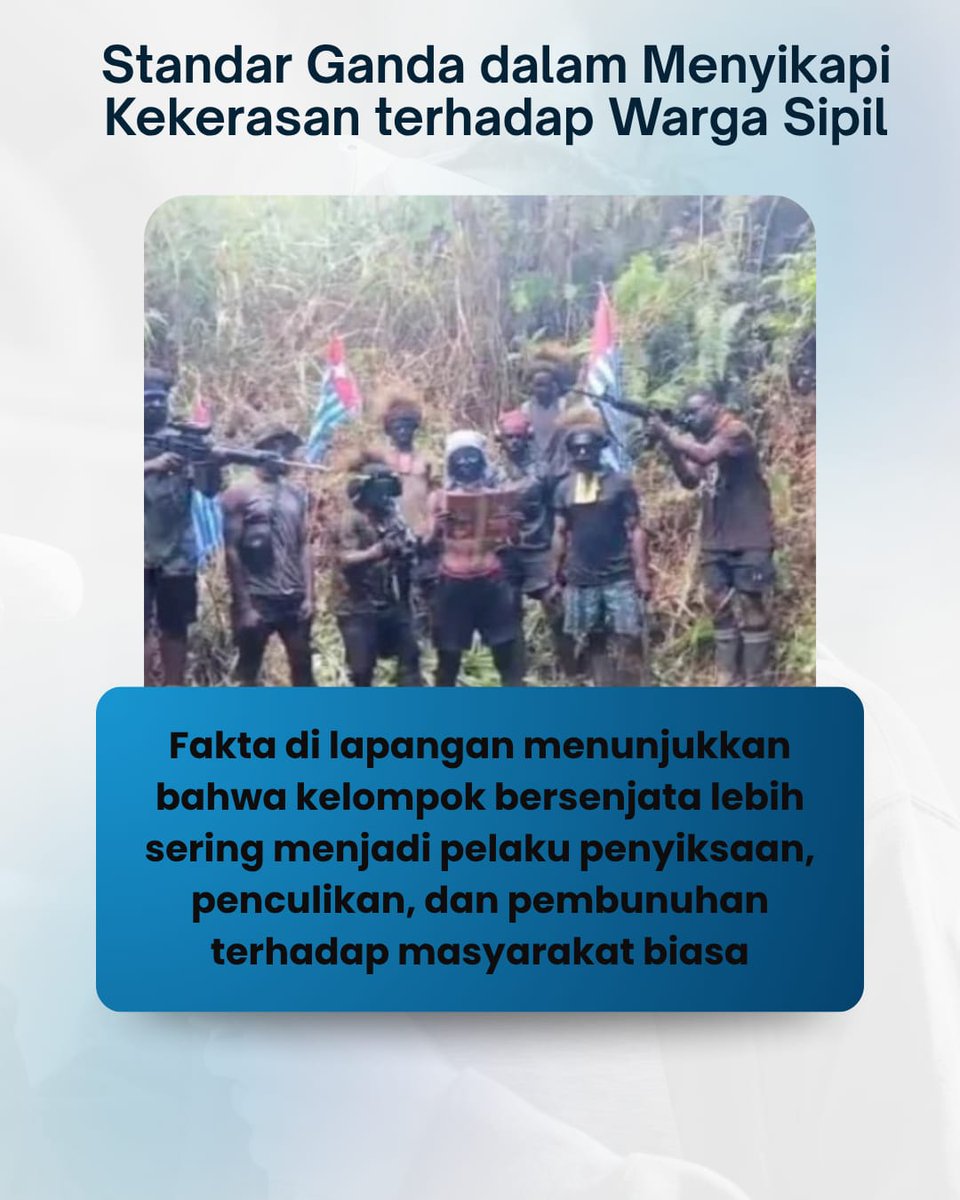 GeioRiz's tweet photo. STANDAR GANDA DALAM MENYIKAPI KEKERASAN TERHADAP WARGA SIPIL
#indonesia #nkri #papua #separatis #standarganda https://t.co/HEbjZIotko