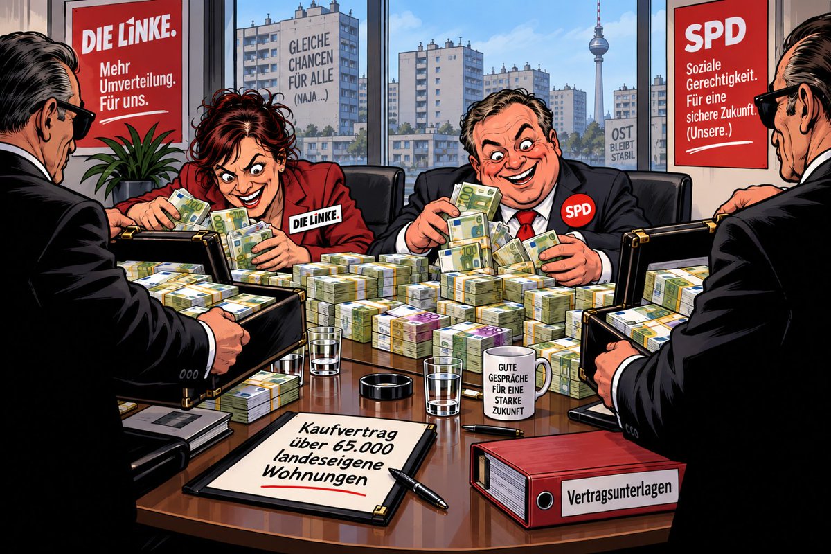 mako_bln's tweet photo. Im Jahr 2004 verkaufte ein rot-roter Senat 65.000 landeseigene Wohnungen an private Investoren. Heute wirbt die #Linke damit, ihre damaligen Käufer "enteignen" zu wollen. Das heißt: Sie wollen die Wohnungen zu weitaus höheren Preisen zwangsweise zurückkaufen. Mit welchem Geld eigentlich? Enteignung schafft nicht eine einzige neue Wohnung. Mietpreise werden vom Markt bestimmt. Wer niedrige Mieten will, muss ausreichend Wohnungen bereitstellen. Was die Linken dem Wähler hier verkaufen wollen, ist eine sozialistische Mogelpackung und hat mit der Realität in einer freien Marktwirtschaft nicht das Geringste zu tun. Fallen Sie nicht darauf herein. #AfD