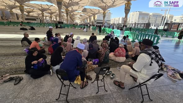 thayssilva46's tweet photo. USTAZ SHAIFUL NAZRI UMRAH GROUP

Madinah Ziyarah Session

Alhamdulillah, the Madinah ziyarah session went smoothly. Sites visited included Thaqifah Bani Sa'adah, Al Ghamamah Mosque, Abu Bakar and Ali Mosques, Al Nabawi Mosque, and Baqi' Al-Gharqad https://t.co/LYbuMQzxp5