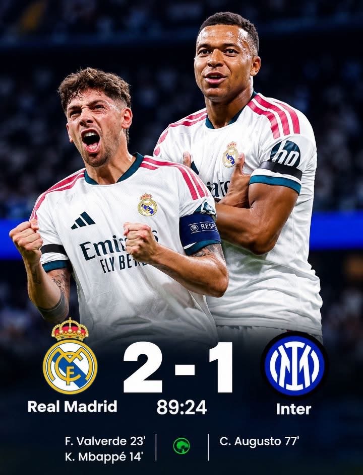 DrHonorable's tweet photo. La rentrèe en lice de La c1 2026/ 2027 , baah C’ètait une prestation pathètique mais voilà La victoire est acquise, felicitations les gas, bon courage et bonne Chance.Hala Madrid @ one love https://t.co/BdpFg0tRZD
