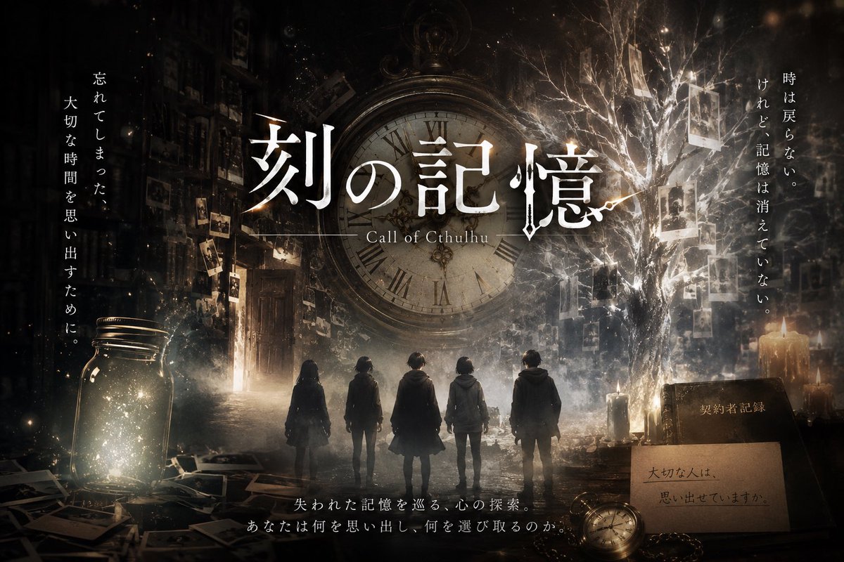 rui_t_12's tweet photo. #CoC募集 #PL募集 

私のオリジナルシナリオ「刻の記憶」のテストプレイをしてくれる方募集します！

募集:PL4人
形式:ボイセ、CoC6版
使用:Discord、ココフォリア
時間:明日、時刻は集まった方で相談

興味ある方はリプをいただけると幸いです！
概要は画像の通りになります。

FF外の方も歓迎です！ https://t.co/pbBtILzAhi