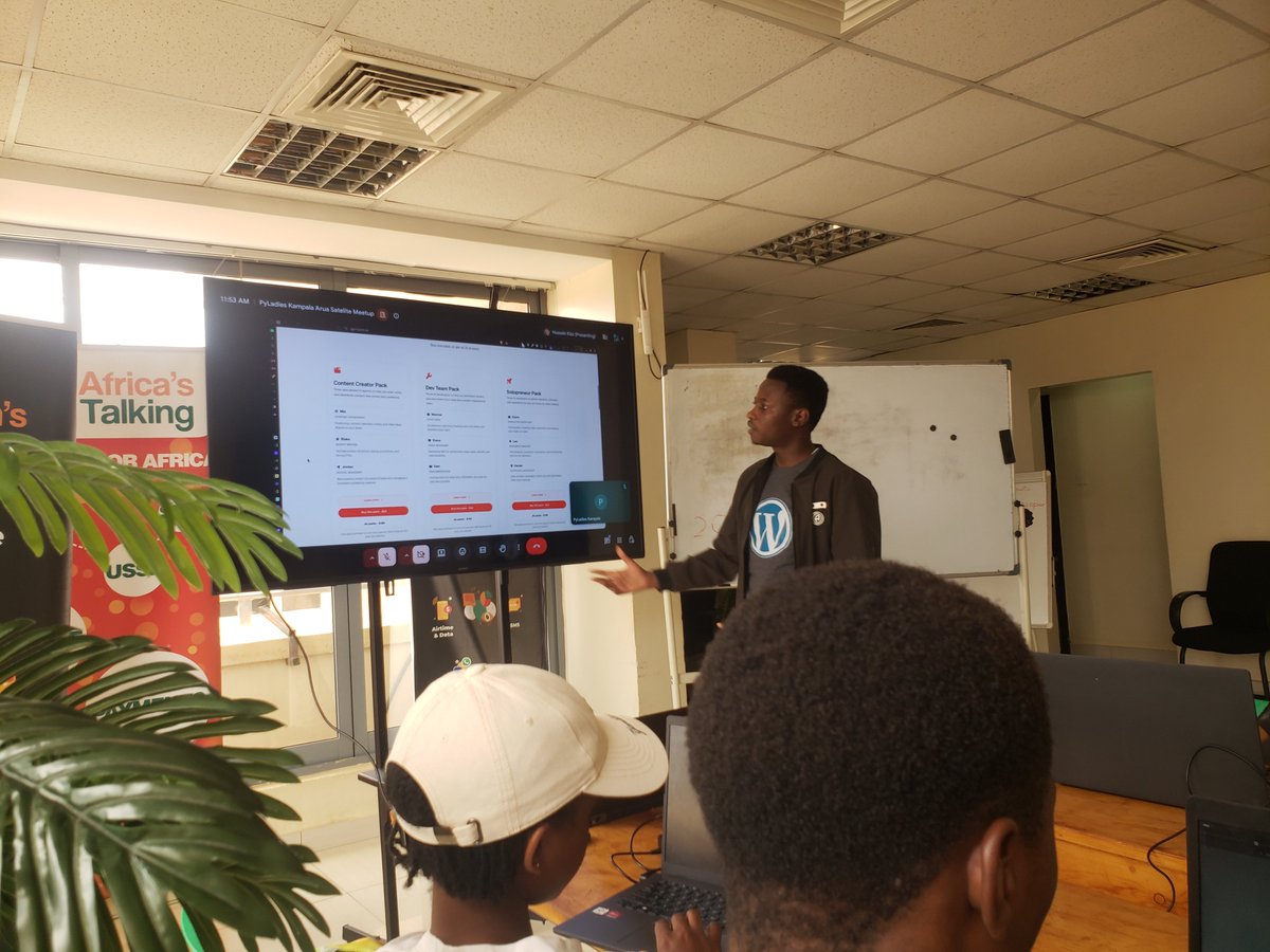 pyladieskla's tweet photo. Today is meetup day @hussein_kizz  is taking us through integrating LLMs into Python web applications. https://t.co/jFbSua0jHT