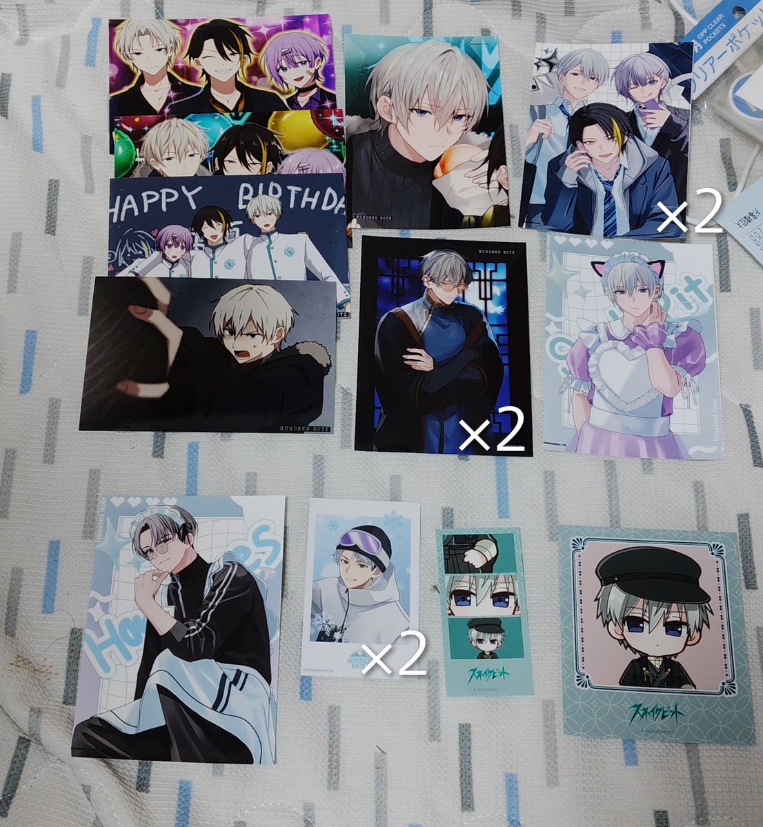 l8swvv's tweet photo. 今日の買ったグッズ〜
推しがいっぱいで幸せ(^^)
特にメイドとチャイナが買えて大満足 https://t.co/DNkKnjjtXY