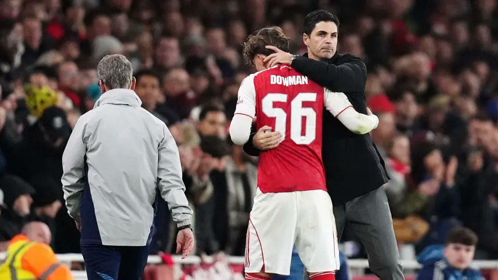 UPYOURARSENAL04's tweet photo. Pep Guardiola spent €200m in January on Semenyo &amp; Guehi to try and beat Arsenal to the League

Arteta spent nothing but instead gave more minutes to Max (16) &amp; Skelly (19)

That was one of the greatest PL victories in history https://t.co/hTpTHuovlG