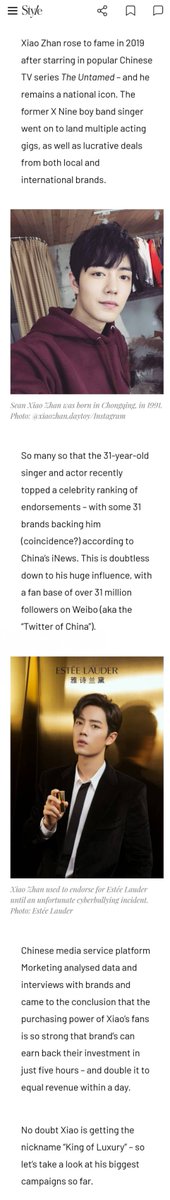 Kajeabbb's tweet photo. Thread #XiaoZhan China's King of Luxury by medias  

1. South China Morning Post, HK [230705]
: How Xiao Zhan became China’s ‘King of Luxury’

https://t.co/cRneTVOBfU https://t.co/FhvjDGl2nQ