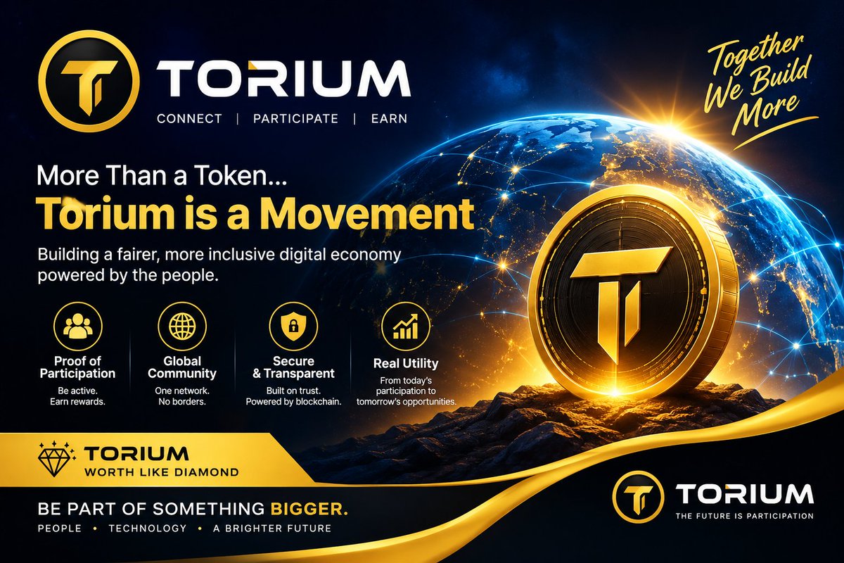 babsho405's tweet photo. 🌍 The future of crypto won’t be built by a few.
It will be built by those who participate.
⚡ Torium is more than a token — it’s a movement toward a more inclusive digital economy.
🔗 Connect.
🤝 Participate.
📈 Earn.
🌐 Build together.
#Torium #Crypto #Blockchain #Web3 #PoP https://t.co/yWsySPVpAG