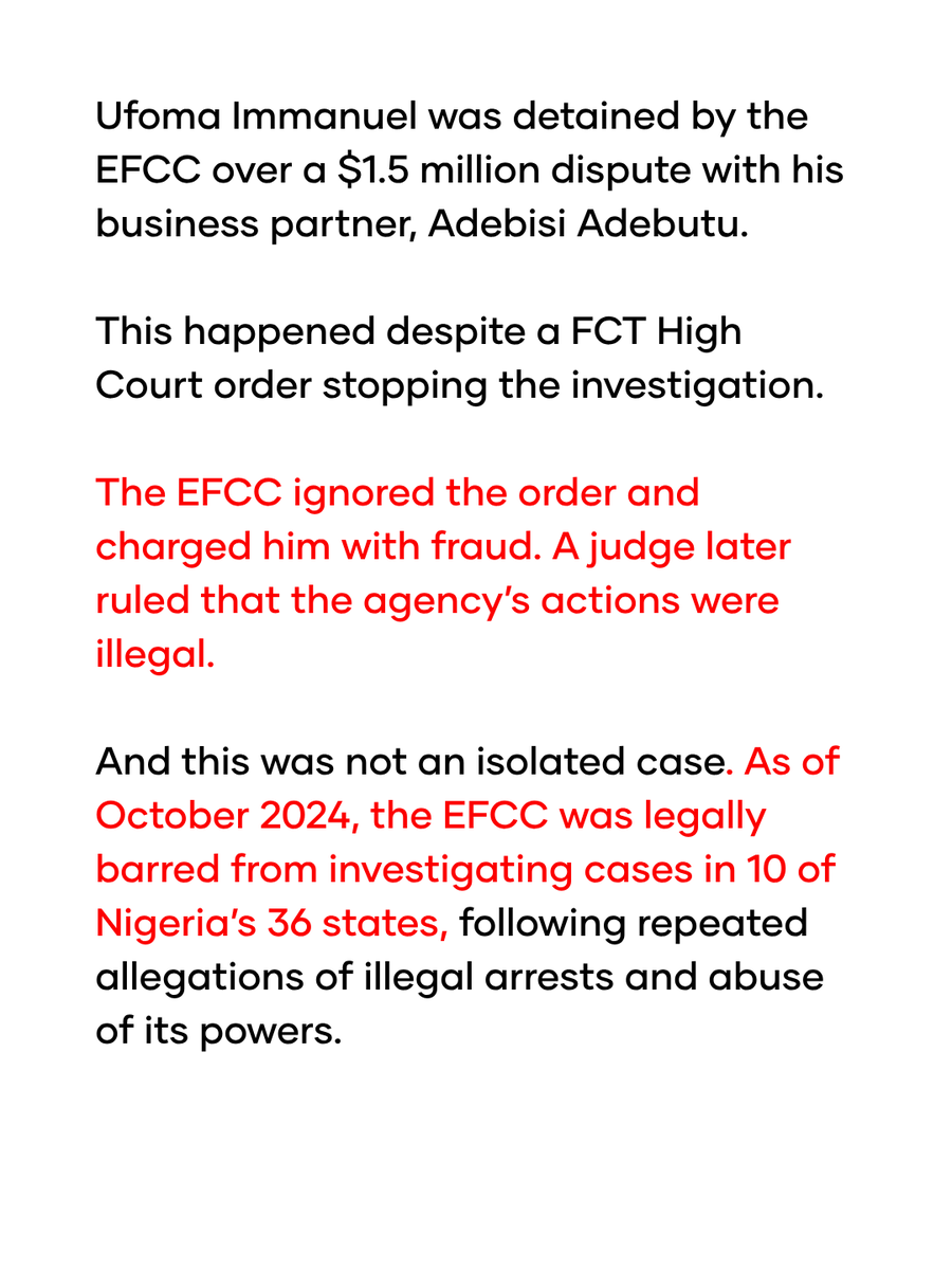 wearegst's tweet photo. The EFCC is abusing its powers to arrest citizens. https://t.co/q5ulpyz9p9