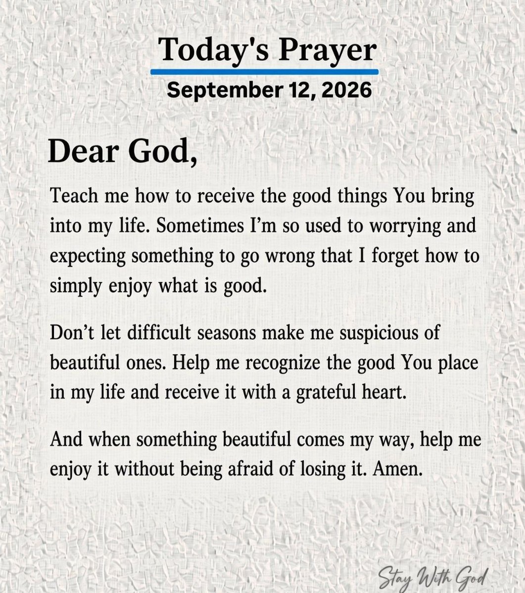 StayWithGod111's tweet photo. God, teach me to receive the good You send my way. 🤍 https://t.co/DVzJqQHo35