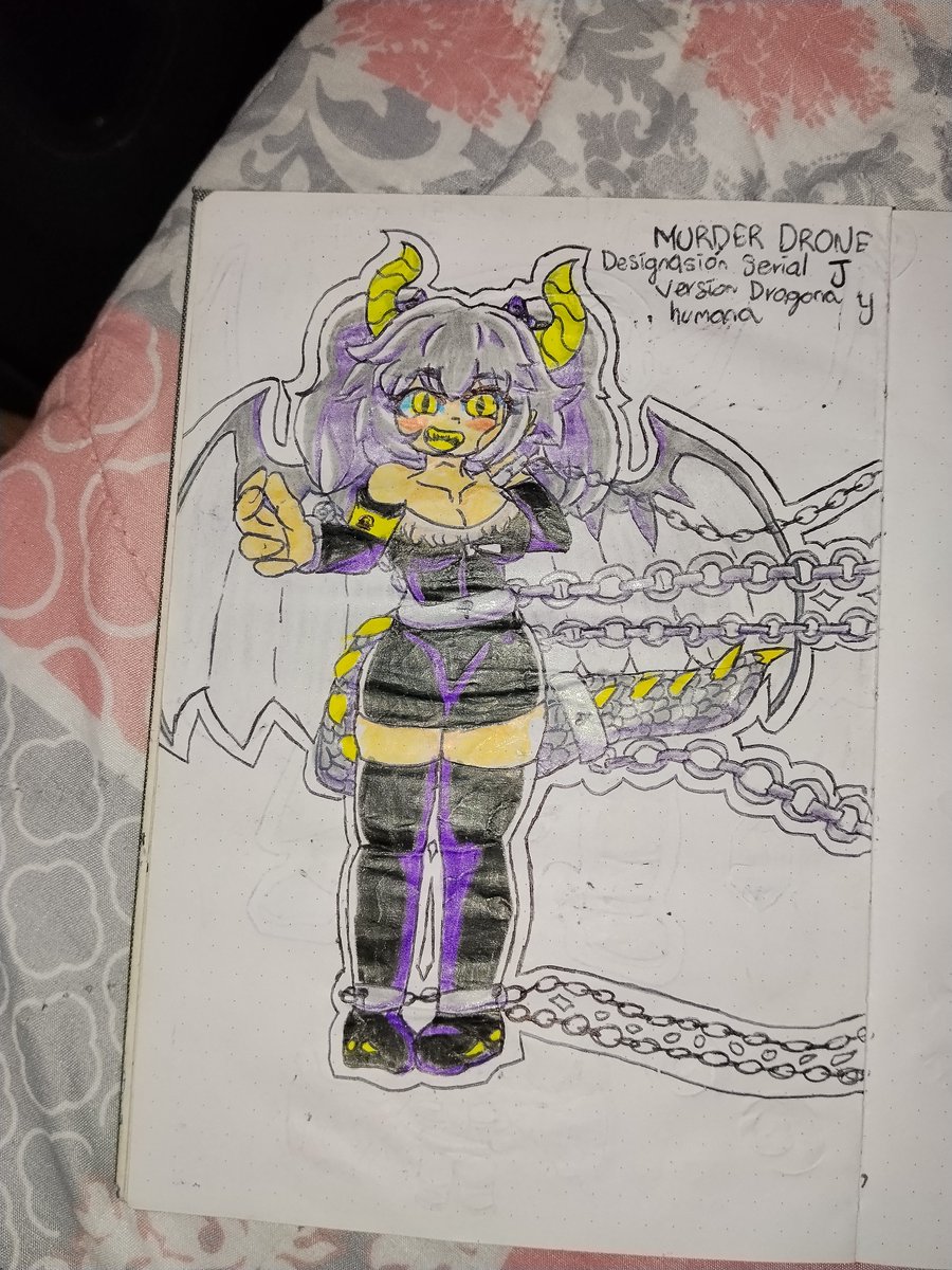 ASAT_DRAW's tweet photo. Serial Designation J from *Murder Drones*, but a... dragon waifu version?
#MDj
#murderdronesJ https://t.co/UgrLoJmi7k